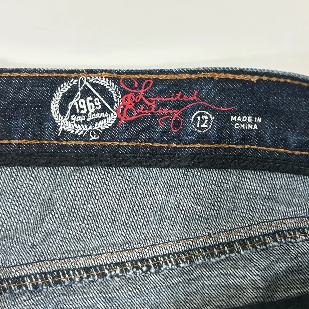 GAP Jeans 1969 Limited Edition Dark Denim Skirt, Sz 12 - Picture 5 of 9
